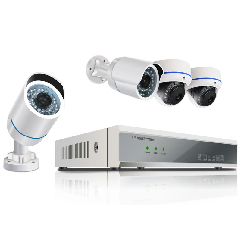 4 шт. 960P PLC IP купольная камера и 1080P ONVIF NVR DIY комплект на основе технологии связи
