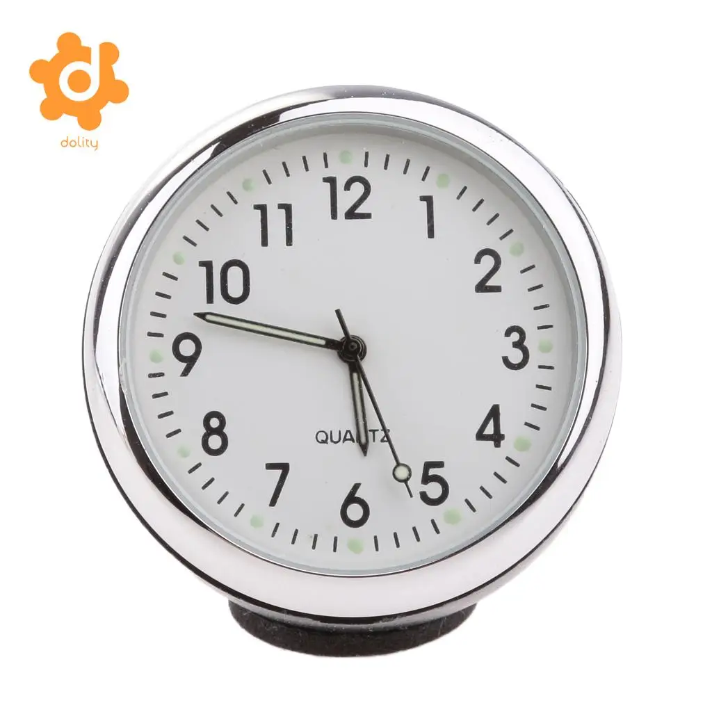 Car Dashboard Analog Time Clock Quartz Watch Pointer Fluorescent White