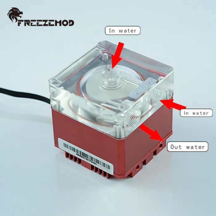 FREEZEMOD Compute охлаждения ПК водяное охлаждение бесшумный насос PWM интеллигентая(ый) потока 800L/ч 12 В/5 V RGB светильник Aura. PU-FS4M