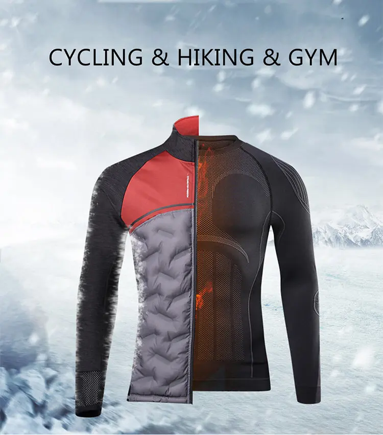 Мужское термобелье для езды на велосипеде, для занятий спортом на открытом воздухе, зимнее теплое нижнее белье с длинным рукавом, для катания на лыжах, бега, велоспорта, спорта, фитнеса, одежда