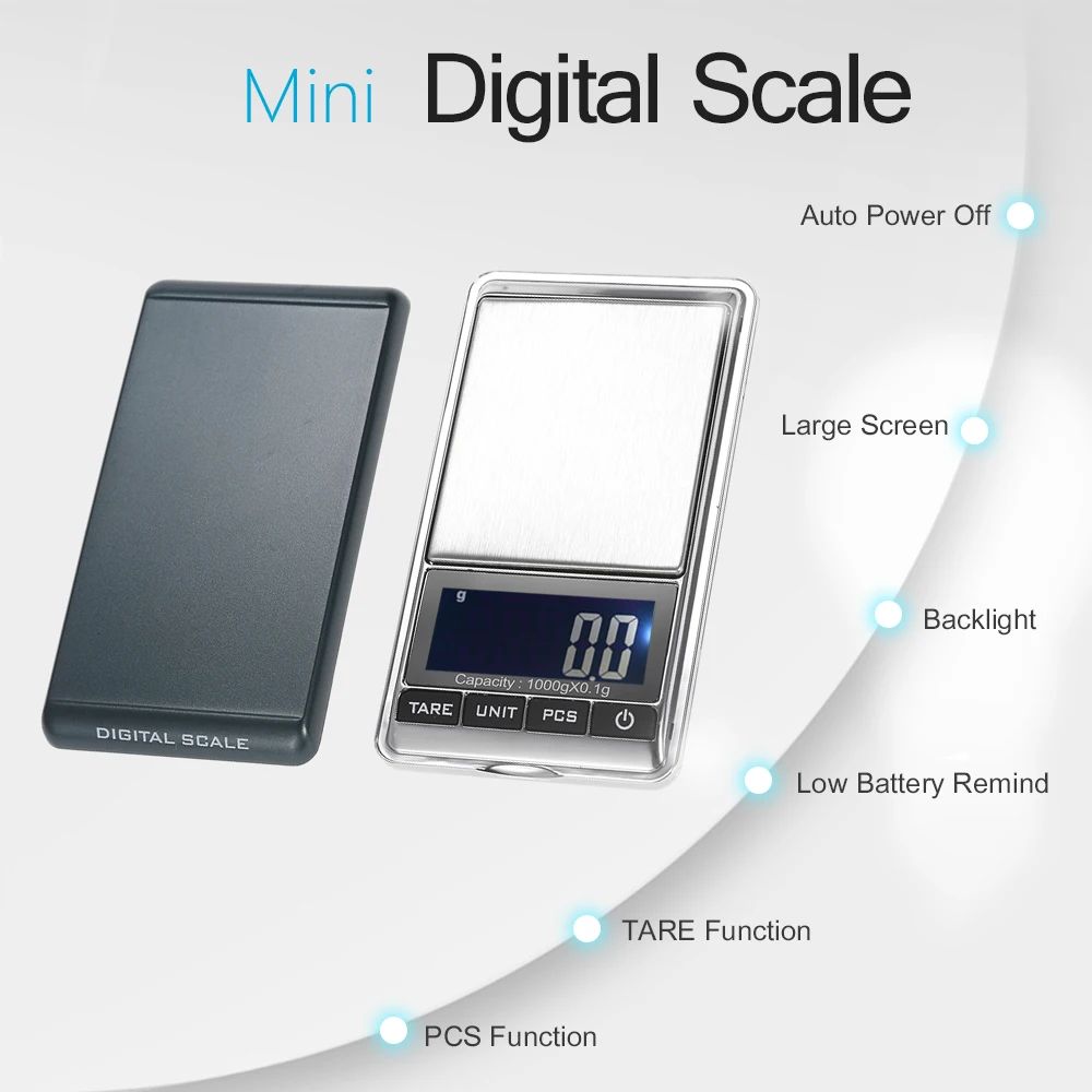 1000*0,1 г Мини балансовая Цифровая Шкала Карманные электронные весы Многофункциональные весы для ювелирных изделий
