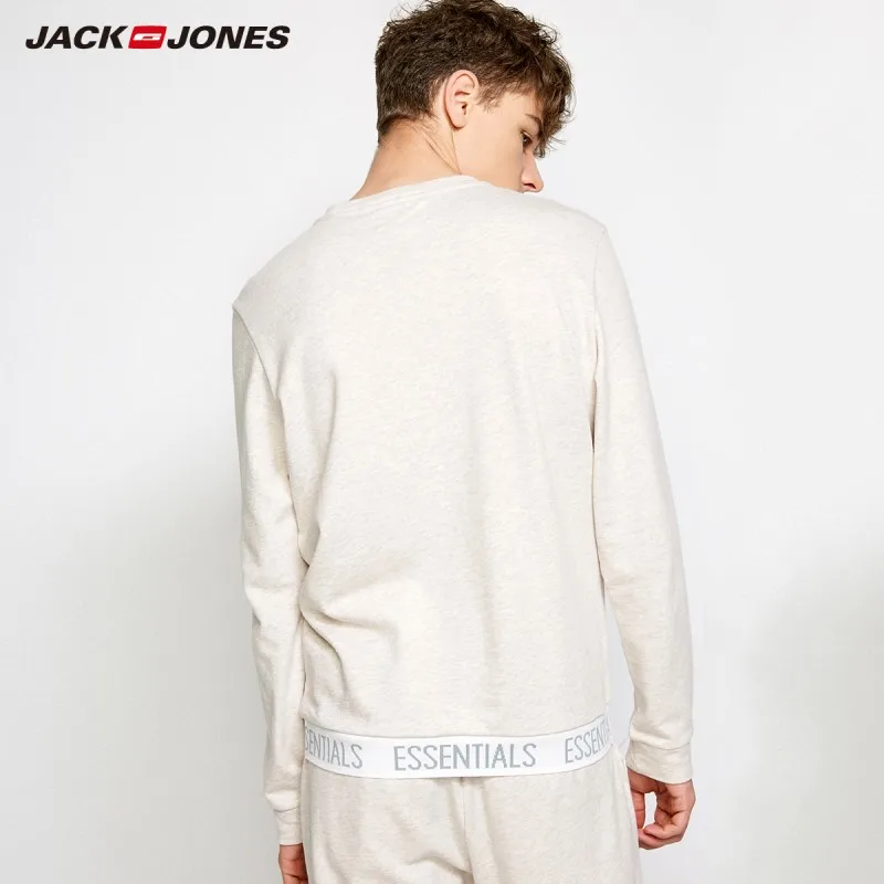 Мужская Трикотажная хлопковая Футболка JackJones базовая мягкая теплая футболка для