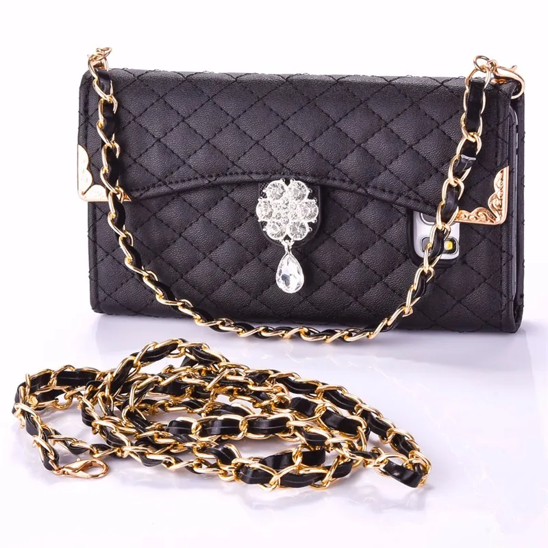 Кожаный чехол-кошелек для samsung Galaxy Note 5/Note 4/Note3, чехол-кошелек, роскошная женская сумочка с кристаллами и бриллиантами