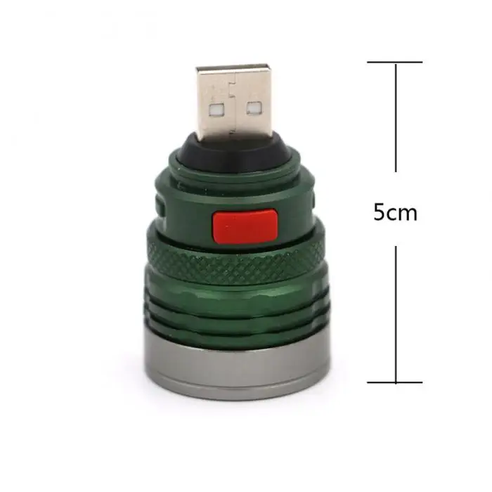 3 режима Мини Тактический USB флэш-светильник фонарь зум мощный светодиодный светильник для путешествий на открытом воздухе Лампа CLH@ 8