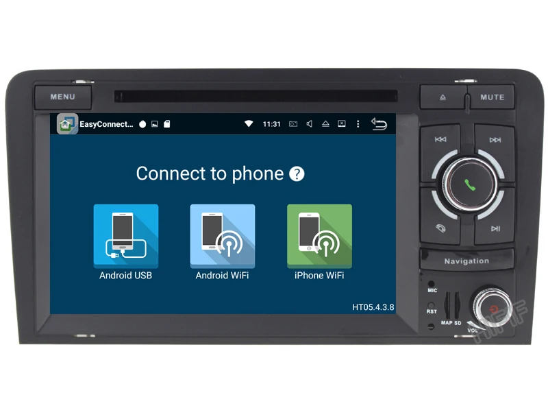 Cheap Android 8.0 4GB+32GB 7" 2 DIN Car DVD Player GPS Navigation Radio Canbus USB SD for Audi A3 8P/A3 8P1 3-door Hatchback/S3 8P/RS3 12