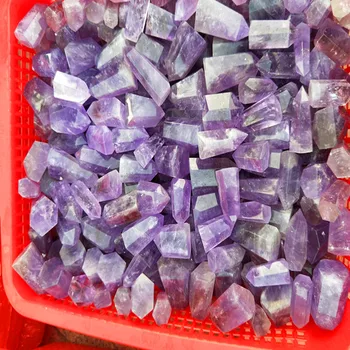 

Natural purple crystal crystal wands healing natural gemstones and mineral Christmas gifts at wholesale prices of 1 kg