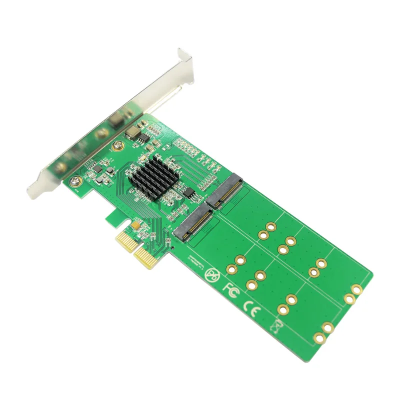  PCI Express Zu 4x B + M-taste m2 SSD PCI-e 2x zu NGFF SATA SSD Adapter PCIe low profile Blende für 