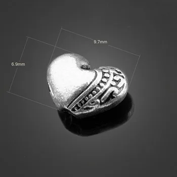 

200pcs Antique Silver Chinese style Bead Charms Pendants -DIY Jewelry Findings Necklace Bracelet Fashion Accessories 9.7mmX6.9mm