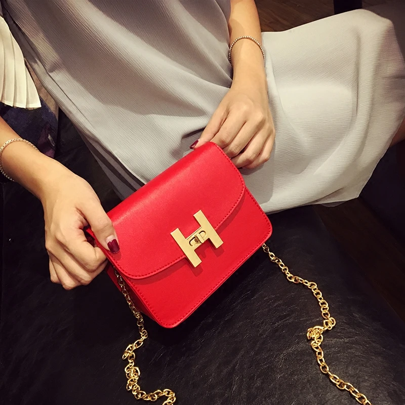  Yuhua 2019 new trend women handbags fashion simple flap retro Korean version shoulder bag chain wom - 32779548505