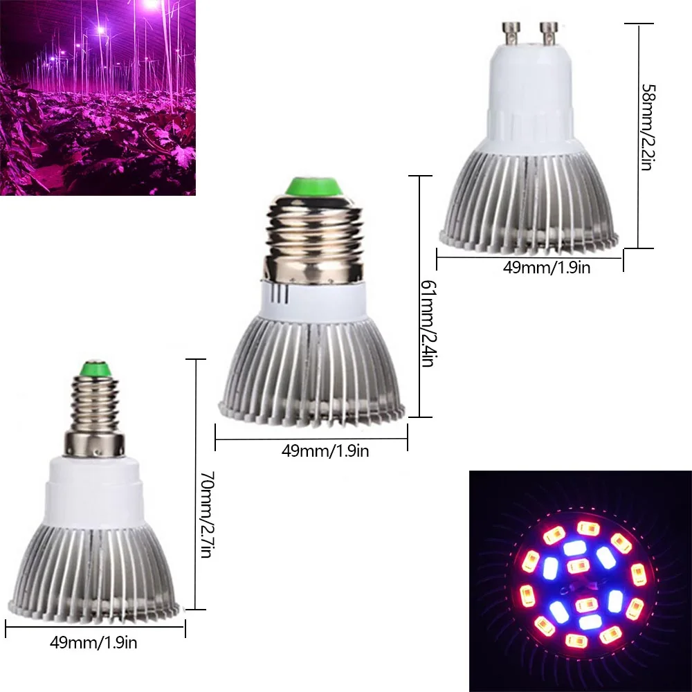 4 шт. полный спектр фитолампа 18 Вт/28 Вт Светодиодный светильник для выращивания растений в помещении Цветущий светильник для выращивания палаток точечный светильник лампа