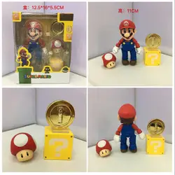 HKXZM Super Mario Bros Mario & жаба/Луиджи и Купа ПВХ фигурку Коллекционная модель игрушка в подарок
