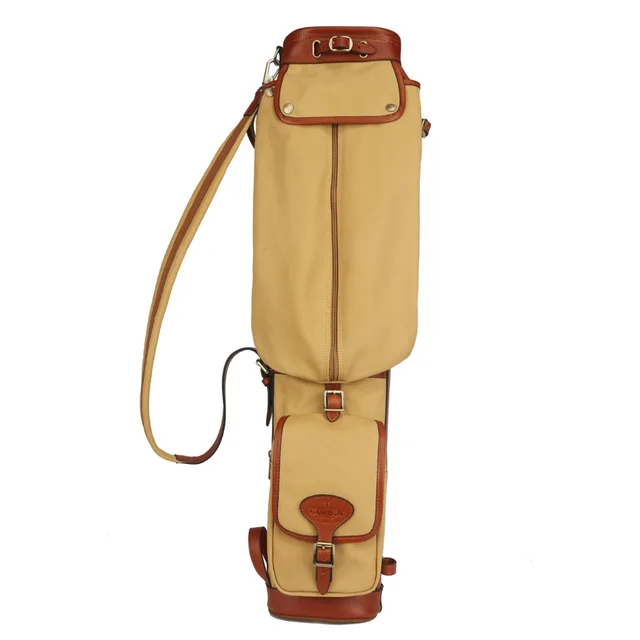 Tourbon Vintage Golf Club Carry Bags Travel Case Canvas And Leather Tourbon Vintage Golf Club Carry Bags Travel Case Canvas And Leather Pencil Style Gun Carrier