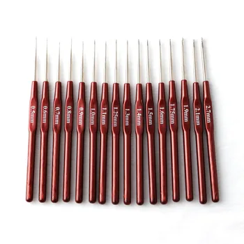 

16pcs Plastic Handle Crochet Hooks Handle Knitting Needles Set -Y102