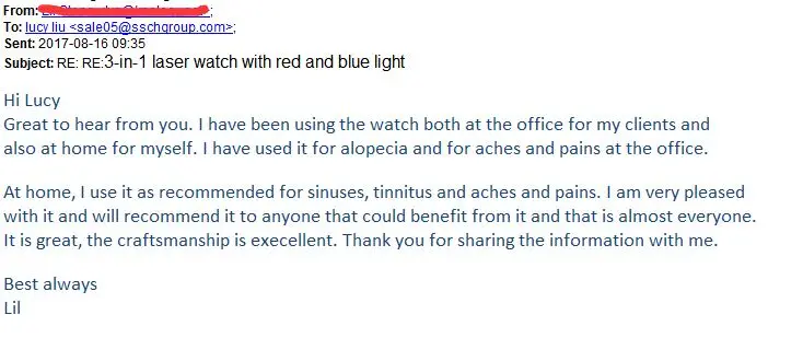 Laser threapy watch