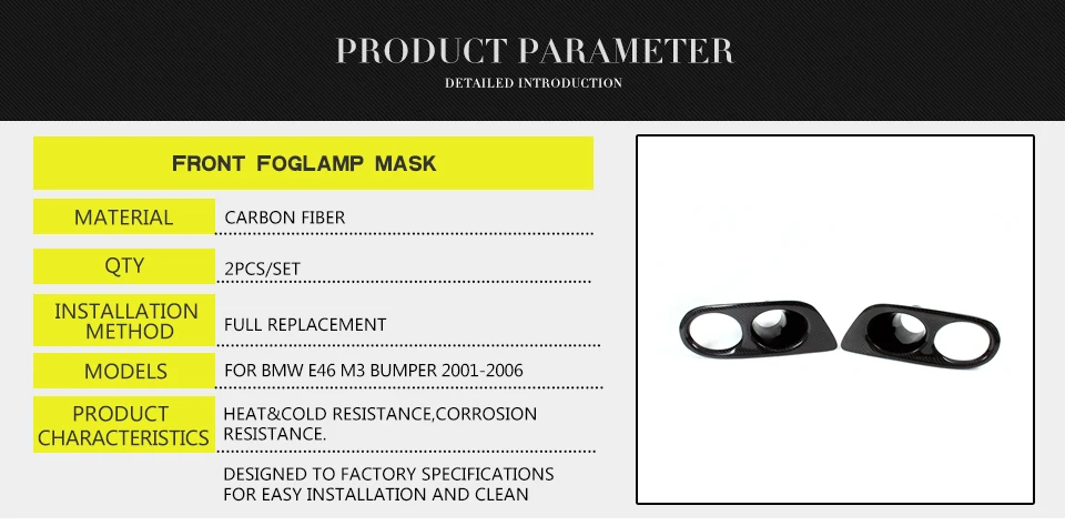 Углеродное волокно передняя противотуманная фара маска автомобильный противотуманный чехол для фар для BMW E46 M3 Бампер 2001-2006