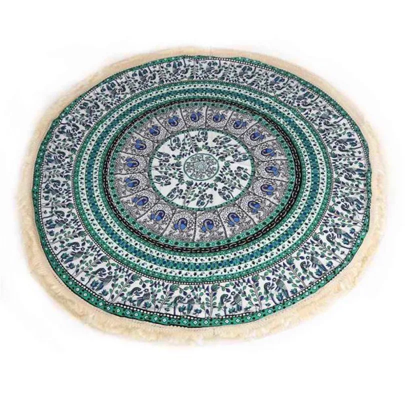 2019 new Beach Round Hippie Tassel Tapestry Beach Throw Mandala Towel Yoga Mat Bohemian drop shipping #3M04 (9)