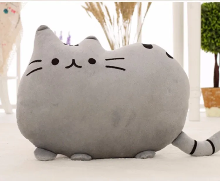 40*30cm cuscino gatto Kawaii con cerniera solo pelle senza PP biscotti in cotone Peluche bambola animale giocattoli grande cuscino Peluche regalo