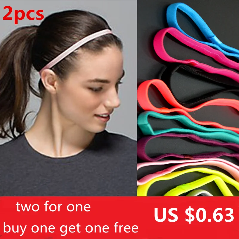 

2pcs Headband Yoga Hair Bands Sports Headband Women Men Sport Anti-slip Elastic Sweatband Gym Headband Yoga Accessories