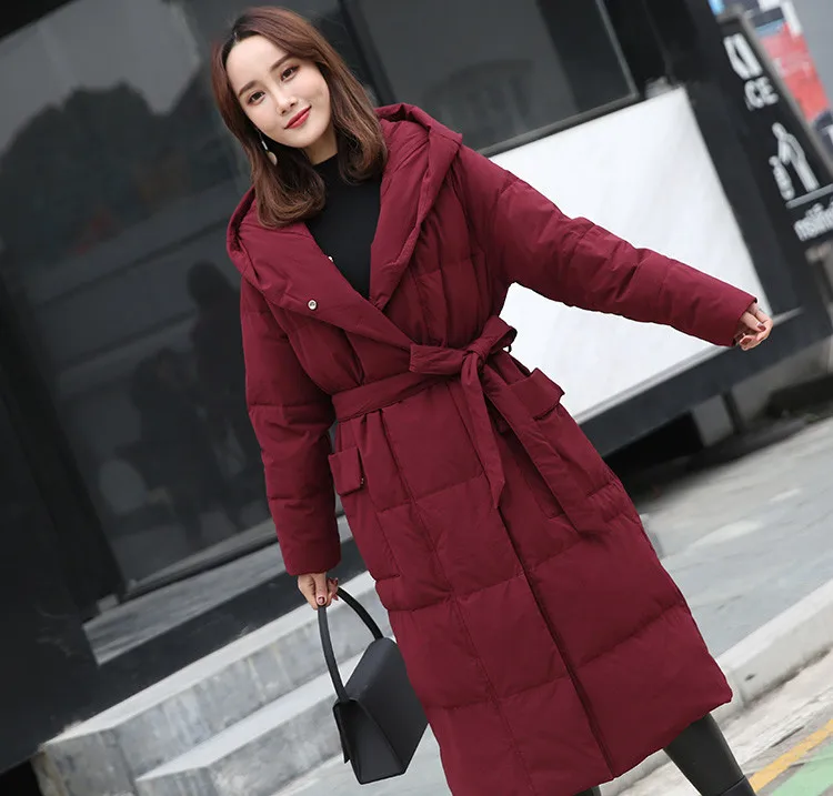 

2018New winter In the long section Down jacket Women coat Large size Loose thin