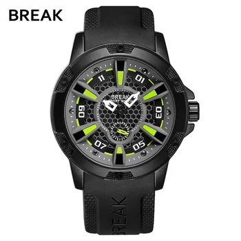 

Break Top Luxury Brand Mens Watches Military Rubber Sport Watch Man Rubber Strap Clock Men Quartz Wrist Watch Relogio Masculino