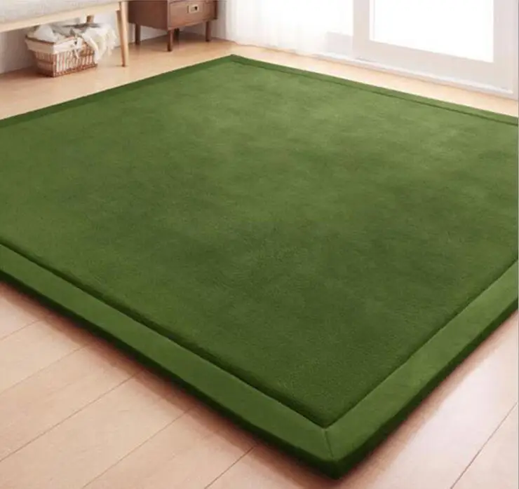 Thick 3CM Coral Fleece Velvet mat bedroom carpet Baby play mat living room bed rug large size Kid mat