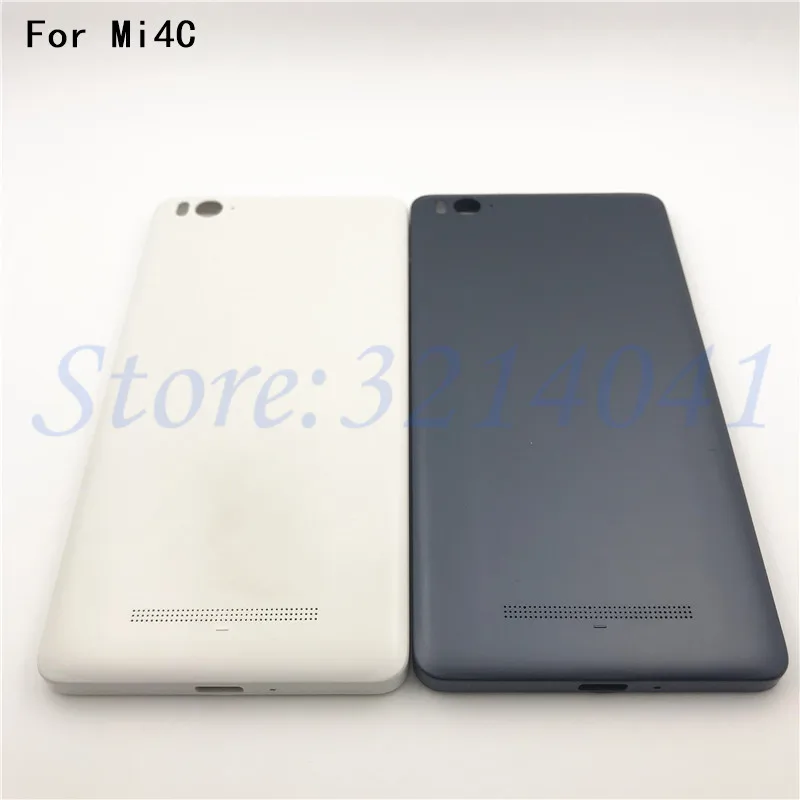 

New 5.0" Battery Back Cover For Xiaomi MI4I MI4C MI 4I 4C Rear Housing Door Case With Flash Replacement Parts With Logo