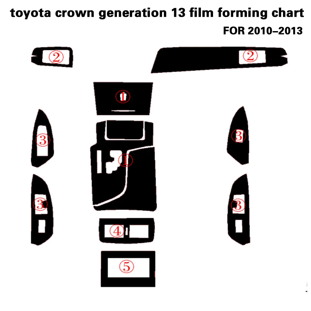 Для Toyota crown generation 12/14 внутренняя Центральная панель управления дверная ручка наклейки из углеродного волокна наклейки аксессуары для стайлинга автомобилей