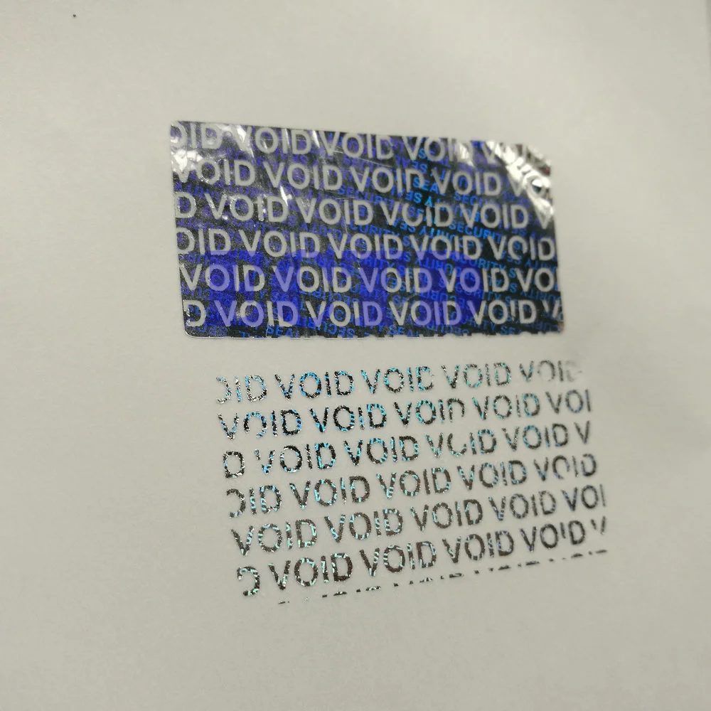 Your green print on 1000 hologram labels void warranty tamper seal 15x15mm 