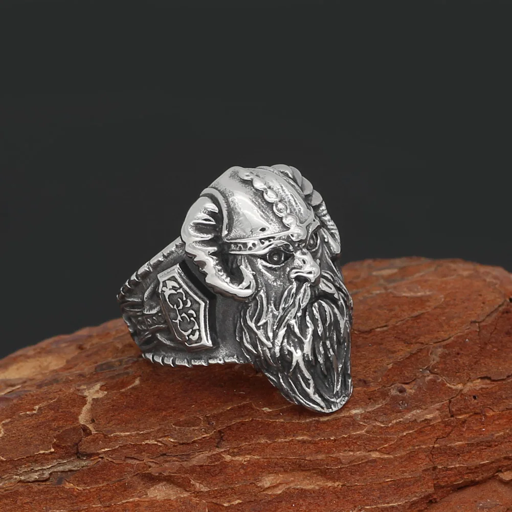 Скандинавский Викинг амулет odin Thor Hammer Mjolnir кольцо из нержавеющей стали с