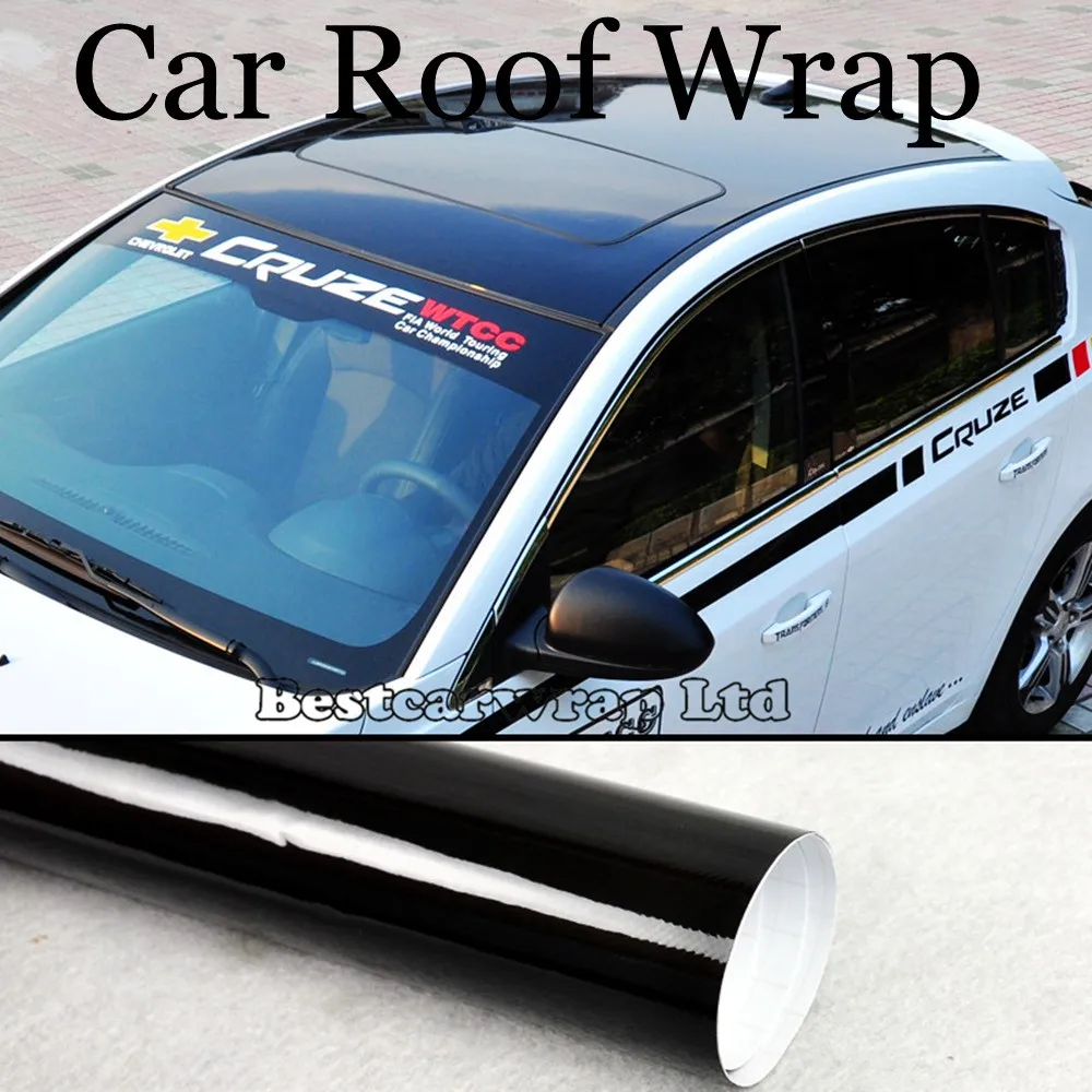 3 layers glossy black car roof car wrap Film.jpg