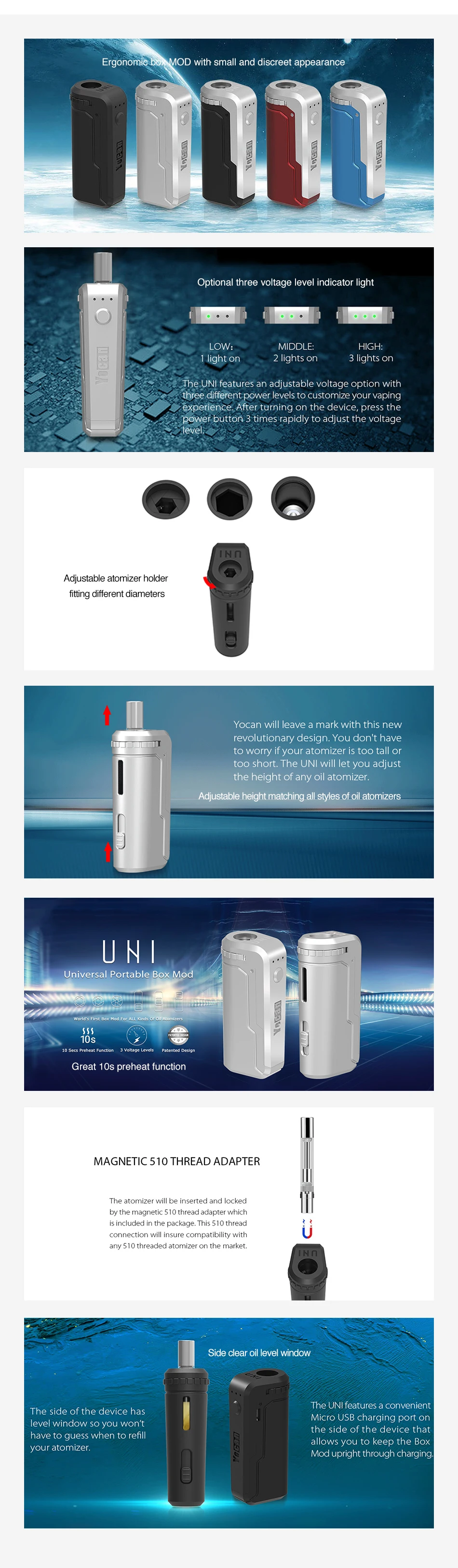 Yocan UNI Box MOD 650mAh