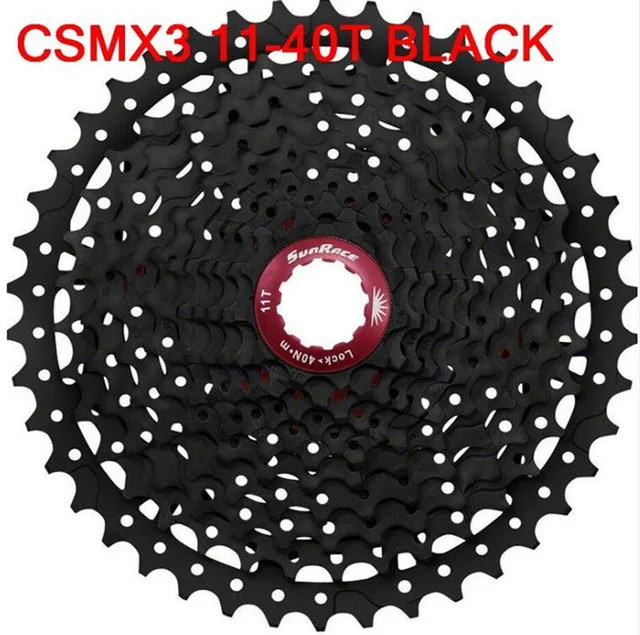 Sunrace 10 скоростная кассета CSMS3 CSMX3 11-40 т 42 46 T велосипедная кассета для Shimano SRAM маховик 11-40 11-42 11-46 10 s кассета - Цвет: MX3 11-40T BLACK