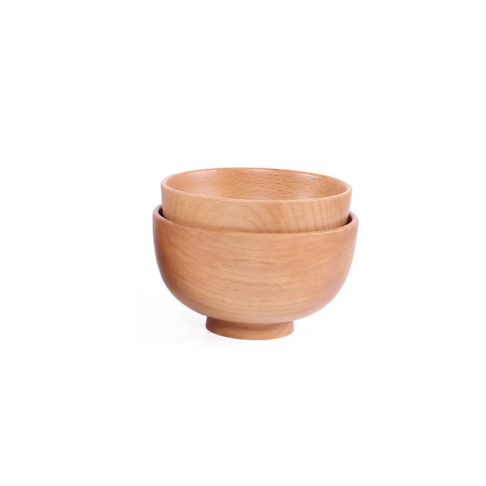 Японская деревянная чаша Семья Детские чаши для риса и супа миска из цельного дерева посуда