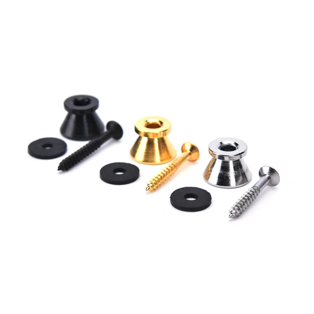 For Electric Acoustic Straplocks Button Metal Bass Buckle Guitar Strap Locks