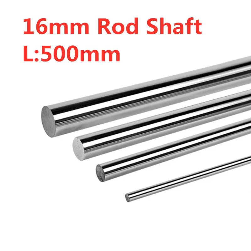 

2Pcs Stainless Steel Rod Shaft Linear Guide Round Shaft Length 500mm * Diameter 16mm 3d Printer Accessories CNC