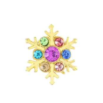 

New 20pcs Beauty Crystal Snowflake Metal 18mm Snap Button fit Snap Bracelets Bangles Women Snaps Jewelry Christmas Gifts