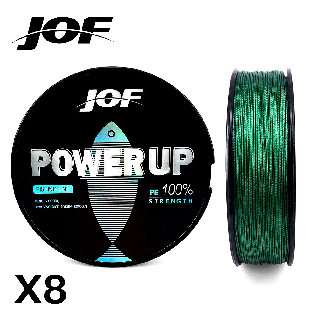 JOF POWER UP Series 100 м 109yds 8 нитей плетеная рыболовная леска Япония Multifilament PE проволока 20