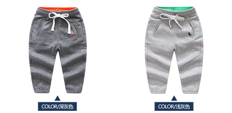 2018 Spring Autumn Casual 2 3 4 5 6 7 8 9 10 Years Solid Color Cotton Drawstring Child Baby Kids Boys Sports Long Trousers Pants (10)