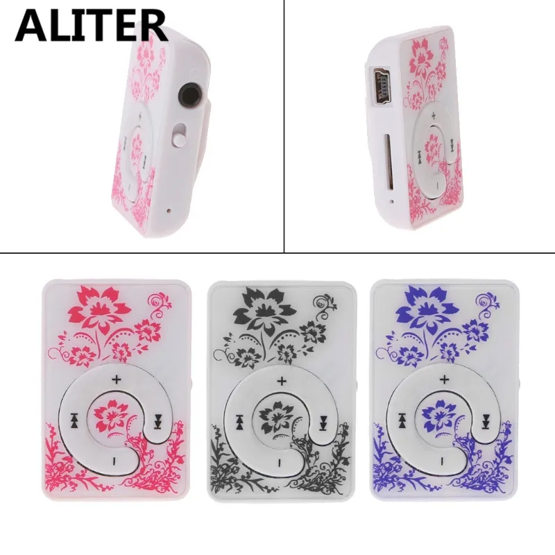 Chinese style Floral Pattern Mini Clip Music MP3 Player With Earphone USB Cable Chinese style Floral Pattern Mini Clip Music MP3 Player With Earphone USB Cable