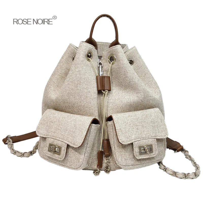

Luxury Double Pocket Canvas Backpack Bags for Women 2018 Backpacks Teenage Girls Back To School Students Bags Drawstring gg bag