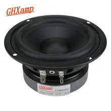Ghxamp 4.5 Polegada alto-falante de alta fidelidade mid-bass 80w 115mm alto-falante woofer médio para estante borda de borracha de áudio do carro 1pc