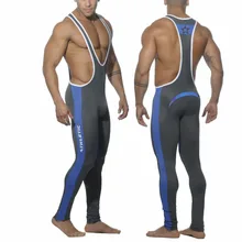 Мужские обтягивающие трико и штаны для бега, Цельный купальник, боди, трико, спортивный костюм