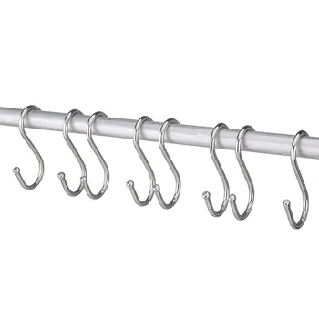 

20Pcs/set Stainless Steel Round S Shaped Hooks House Kitchen Pot Pan Hanger Clothes Storage Rack Tool Kitchen Tools