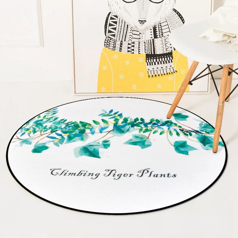 Watercolor Climbing Tiger Plants Round Chair Area Carpet For Living Room Bedroom Home Decor Floor Rugs Kids Play Game Mat Tapete Watercolor Climbing Tiger Plants Round Chair Area Carpet For Living Room Bedroom Home Decor Floor Rugs Kids Play Game Mat Tapete