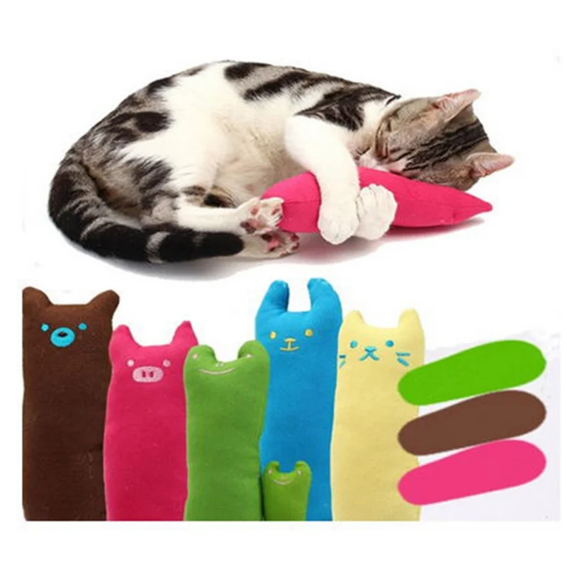 

Cute Pets Interactive Fancy Catnip Toys Cat Pillow Toy Thumb Bite Grinding Claws For Pets Funny Toys
