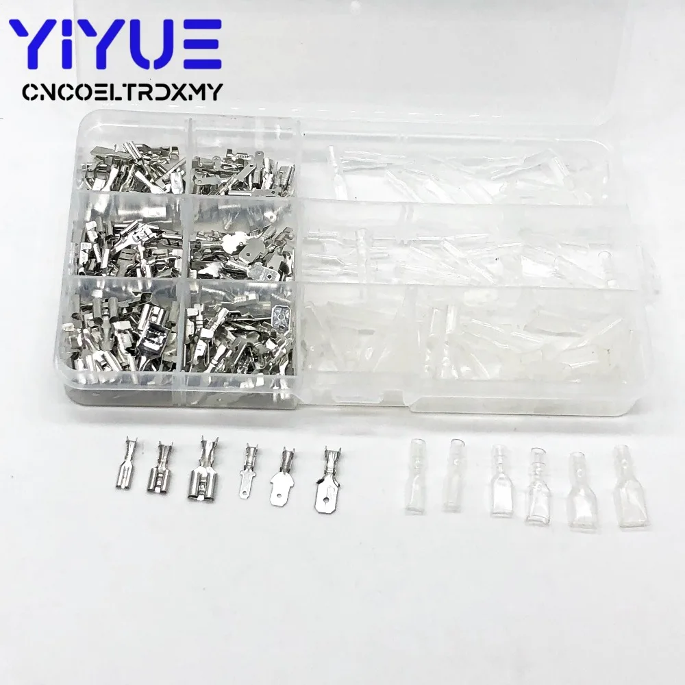 

270 Pcs 6.3/4.8/2.8 Insulated Electrical Wire Terminal Crimp Spade Electrical Connectors Assorted Set