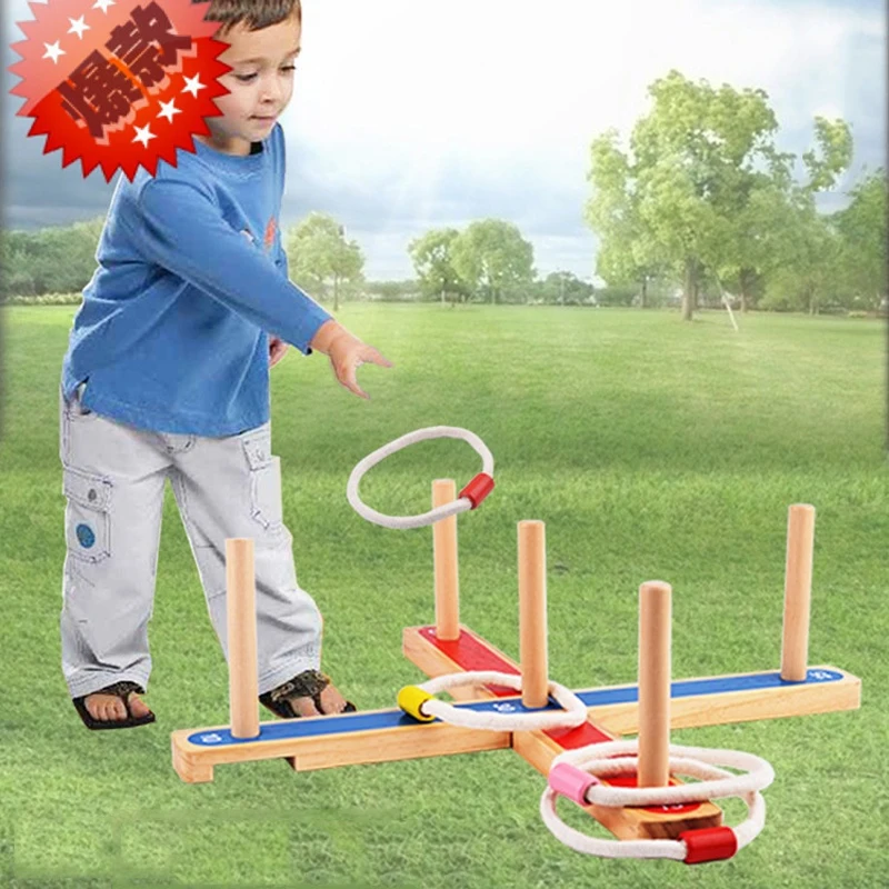 Buy Wooden Ring Toss stand pegs & hoops Outdoor garden