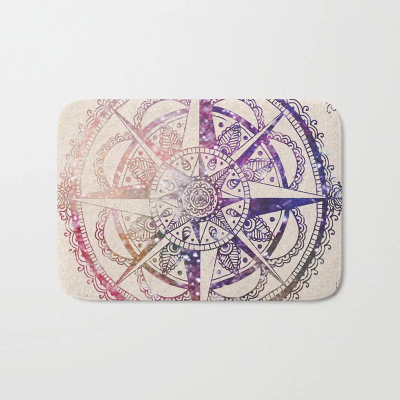 Simple Anchor Flannel Waterproof Mats Compass Arrow Carpets Bedroom Rugs Decorative Stair Mats Home Decor Crafts