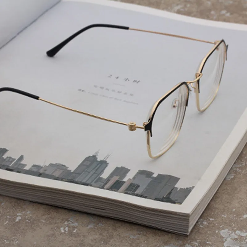 Новые Классические винтажные модные оптовые металлические квадратные очки для мужчин и женщин, очки для близорукости 100-400 градусов, зеркальные очки для чтения