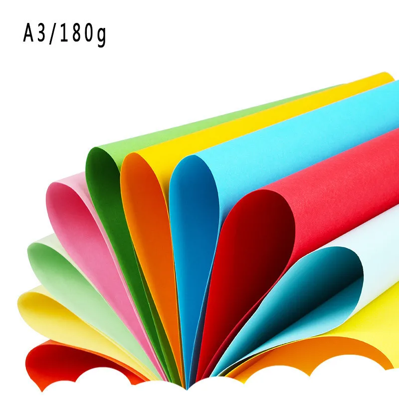 

180g A3 20pcs/lot Color Hard Cardboard Paper Color Copy Paper Printing Paper Children's Handmade Origami Cardboard Material